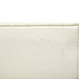 【6id5856】シャネル ショルダーバッグ マトラッセ Wチェーン キャビアスキン ホワイト シルバー金具【中古】レディース