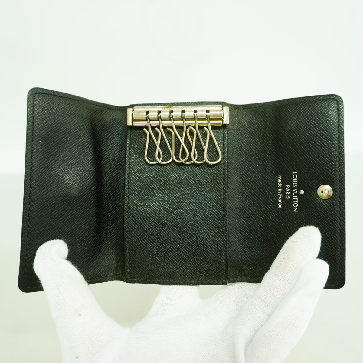 【6id5866】ルイヴィトン キーケース ダミエ・グラフィット ミュルティクレ6 N62662 ブラック【中古】メンズ