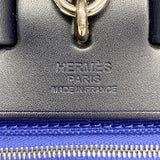 【6id5883】エルメス ハンドバッグ エールバッグジップPM トワルミリタリー ブラック ブルー シルバー金具 D刻印【中古】レディース
