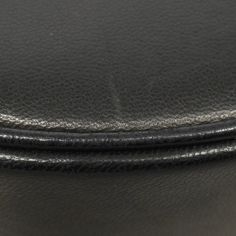 【6id5894】シャネル ショルダーバッグ フリンジ付きチェーンショルダー ラムスキン ブラック ゴールド金具【中古】レディース