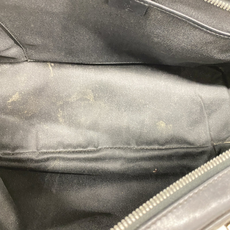 【6id5905】セリーヌ ショルダーバッグ Cマカダム キャンバス ブラック シルバー金具【中古】レディース