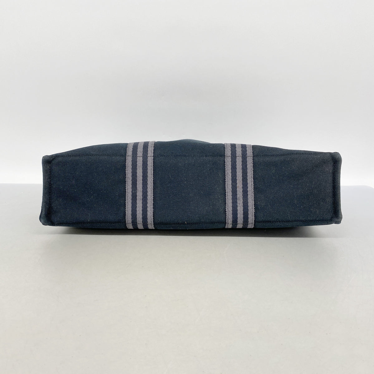 【6id5907】エルメス トートバッグ フールトゥMM キャンバス ブラック シルバー金具【中古】レディース