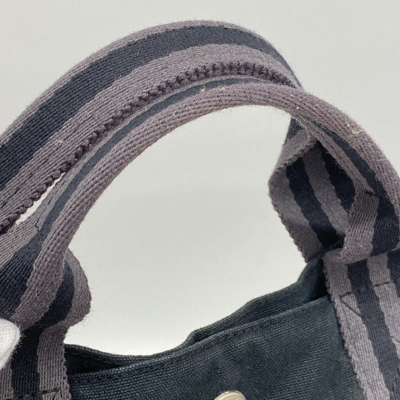 【6id5907】エルメス トートバッグ フールトゥMM キャンバス ブラック シルバー金具【中古】レディース