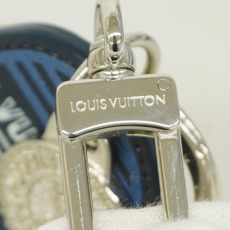 【6id5931】ルイヴィトン キーホルダー・チャーム モノグラム LVクルーズ M02700 ブルー シルバー【中古】メンズ