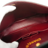 【6id5933】シャネル ショルダーバッグ マトラッセ Wフラップ Wチェーン ラムスキン ブラック ゴールド金具【中古】レディース