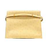 【6id5936-e】エルメス ショルダーバッグ ケリーダンス オーストリッチ パルシュマン ゴールド金具 Z刻印【中古】レディース