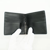 【6id5940】グッチ マネークリップ GGエンボス 676656 レザー ブラック シルバー金具【中古】メンズ