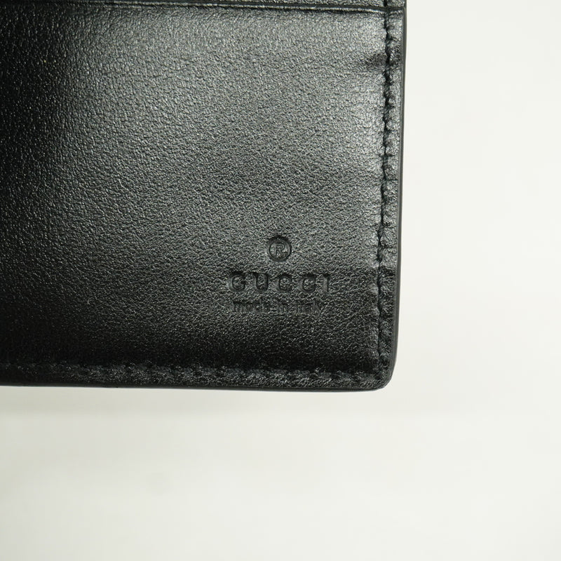 【6id5940】グッチ マネークリップ GGエンボス 676656 レザー ブラック シルバー金具【中古】メンズ