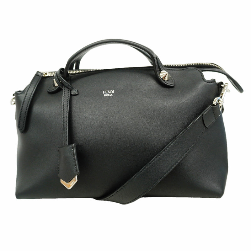 【6id5943】フェンディ ハンドバッグ バイザウェイ レザー ブラック シルバー金具 2wayバッグ【中古】レディース