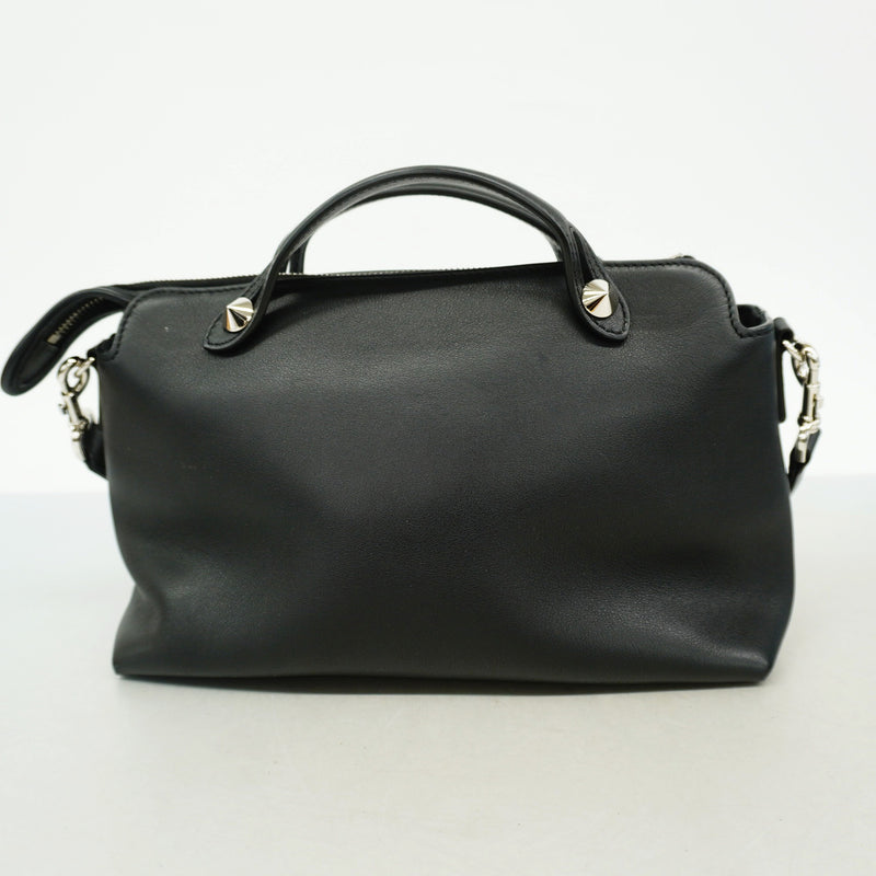 【6id5943】フェンディ ハンドバッグ バイザウェイ レザー ブラック シルバー金具 2wayバッグ【中古】レディース