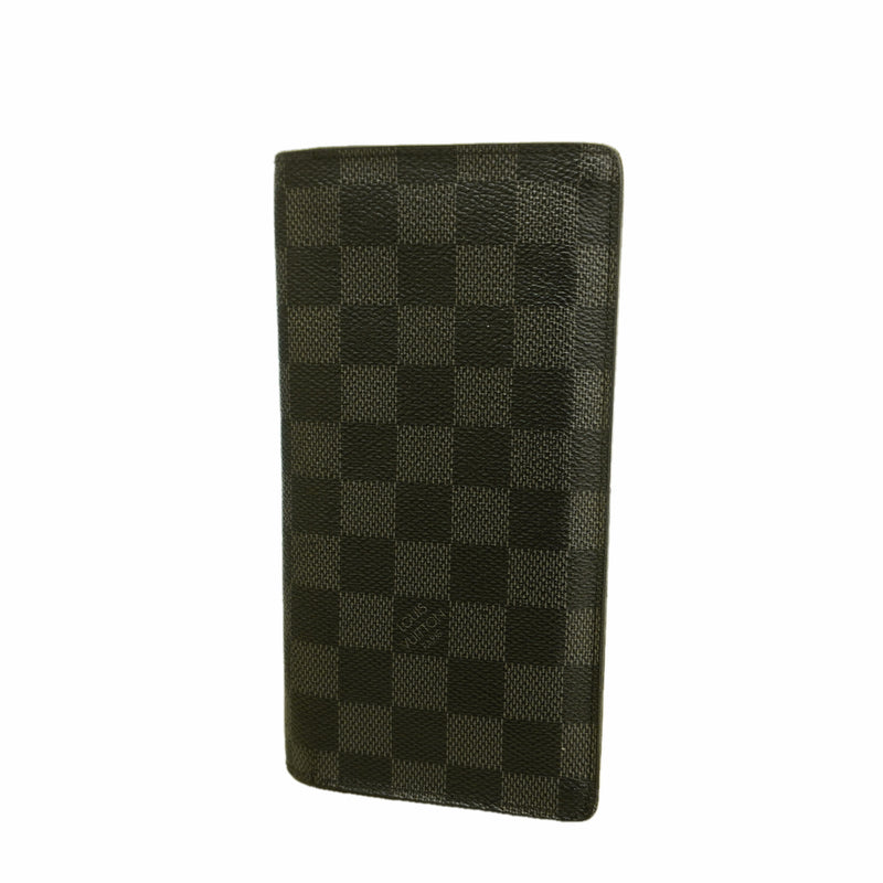 【6id5958】ルイヴィトン 長財布 ダミエ・グラフィット ポルトフォイユブラザ N62665 ブラック グレー【中古】メンズ