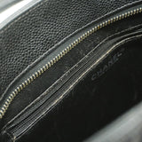 【6id5960】シャネル トートバッグ 復刻トート キャビアスキン ブラック シルバー金具【中古】レディース
