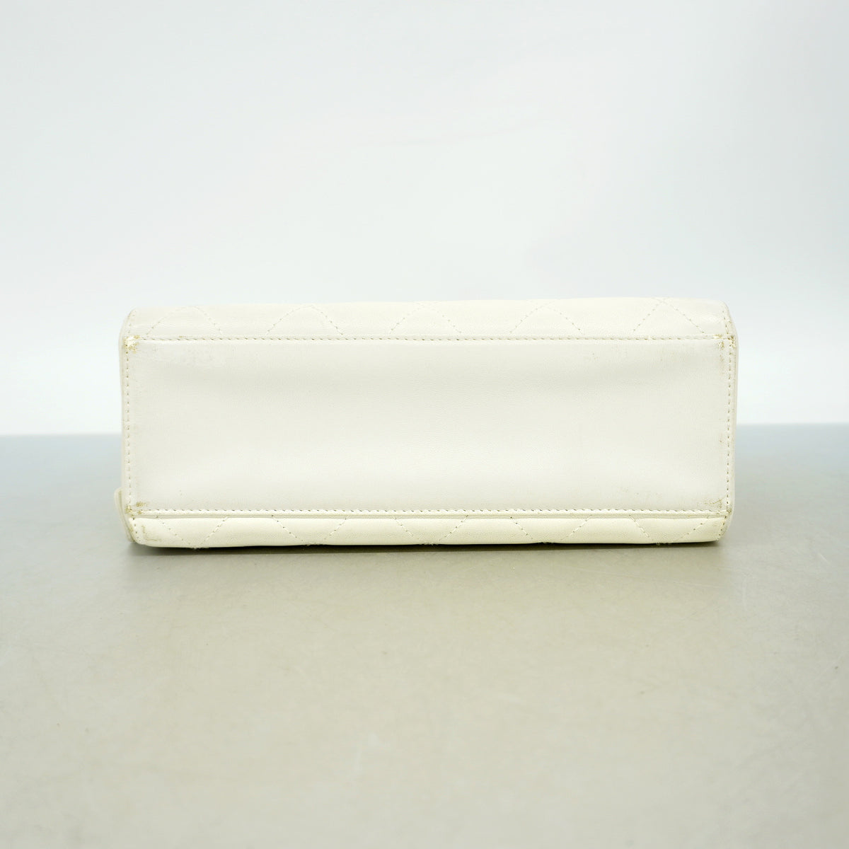 【6id5961】シャネル トートバッグ ワイルドステッチ レザー ホワイト シャンパンゴールド金具【中古】レディース