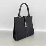 【6id5978】グッチ ハンドバッグ GGキャンバス/ジャッキー 002 1065 キャンバス ブラック シルバー金具【中古】レディース