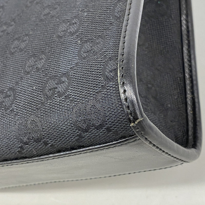 【6id5978】グッチ ハンドバッグ GGキャンバス/ジャッキー 002 1065 キャンバス ブラック シルバー金具【中古】レディース