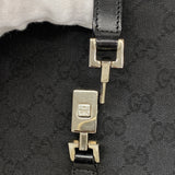 【6id5978】グッチ ハンドバッグ GGキャンバス/ジャッキー 002 1065 キャンバス ブラック シルバー金具【中古】レディース