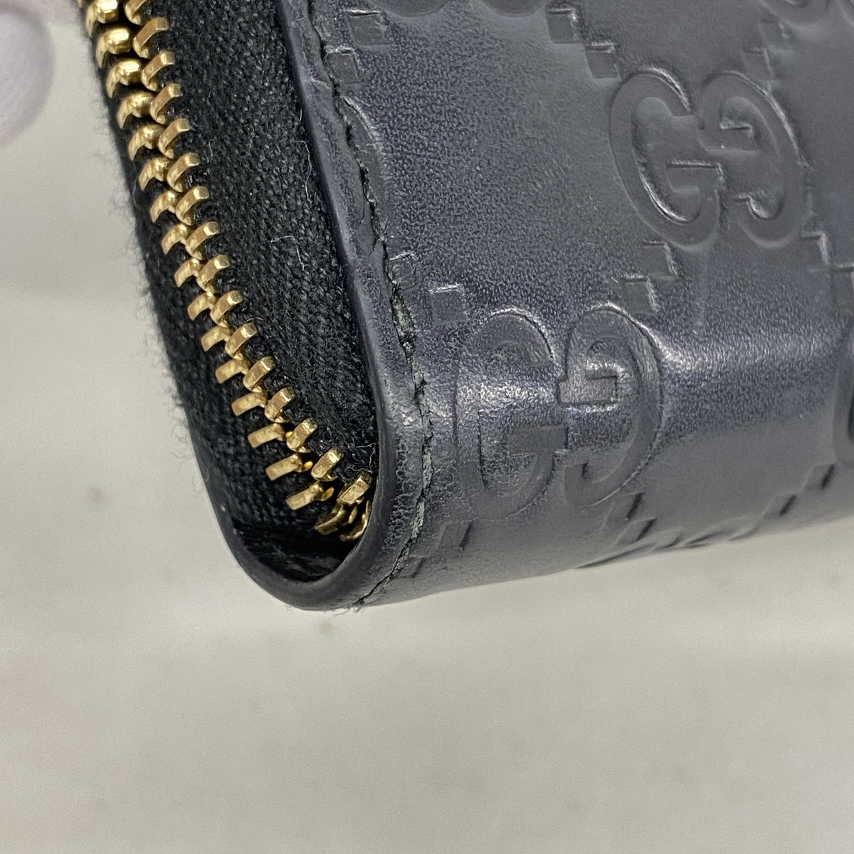 【6id5979】グッチ 長財布 グッチシマ 409342 レザー ブラック ゴールド金具【中古】メンズ レディース ユニセックス