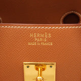 【6id5980】エルメス ハンドバッグ バーキン35 クシュベル ゴールド ゴールド金具 □D刻印【中古】レディース