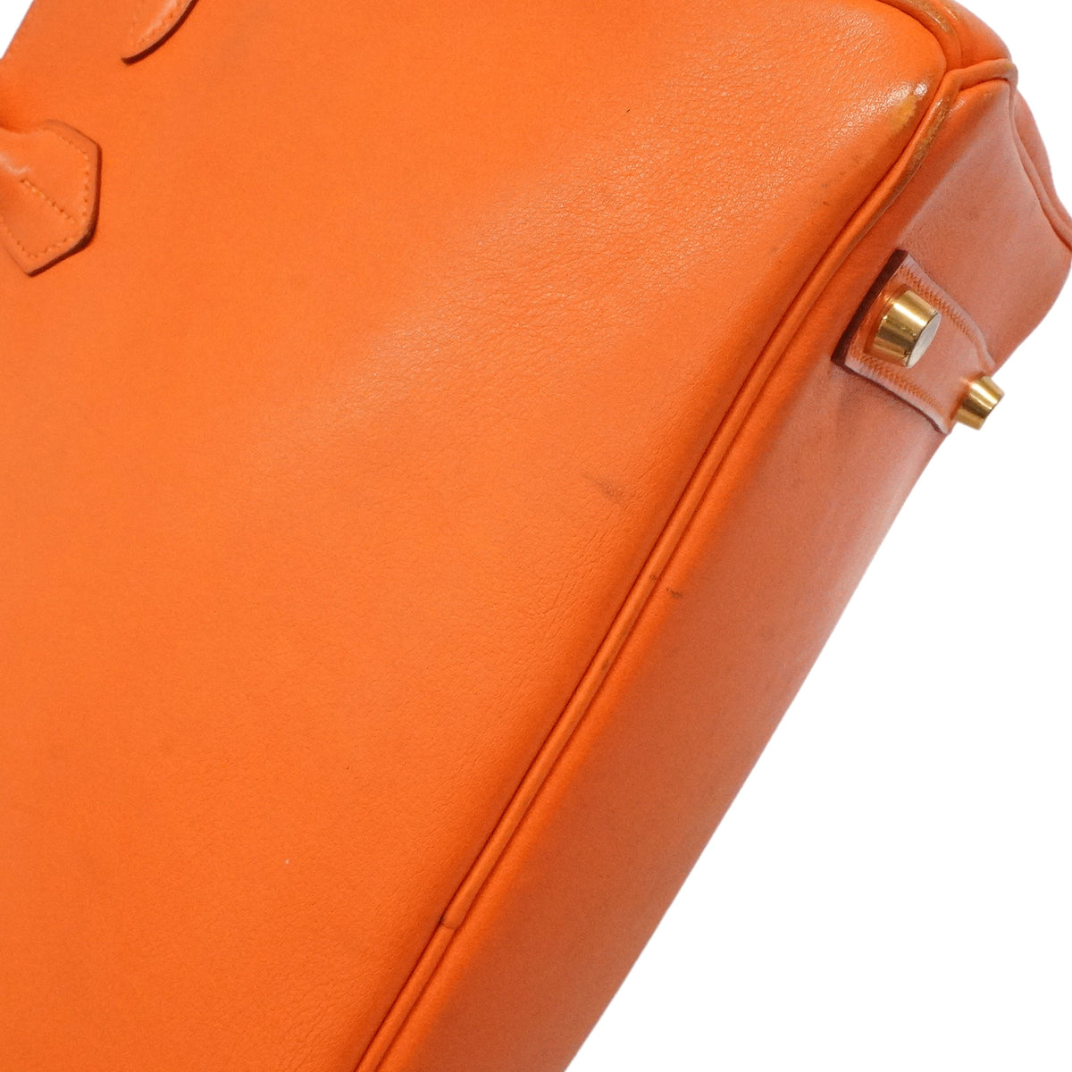【6id5981】エルメス ハンドバッグ バーキン30 ヴォーガリバー オレンジ ゴールド金具 □B刻印【中古】レディース
