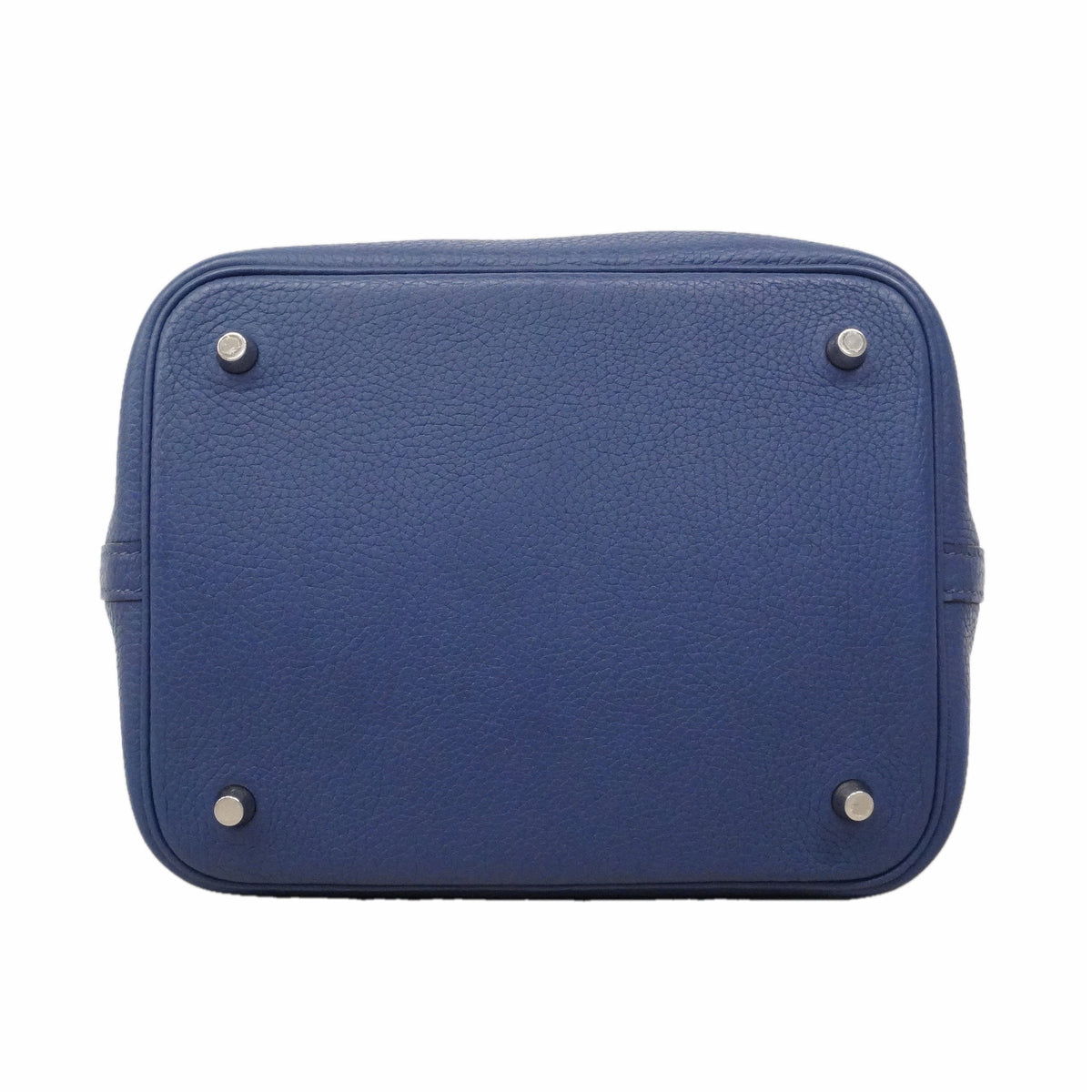 【6id5982】エルメス ハンドバッグ ピコタンロックMM トリヨンクレマンス ブルーサフィール シルバー金具 C刻印【中古】レディース