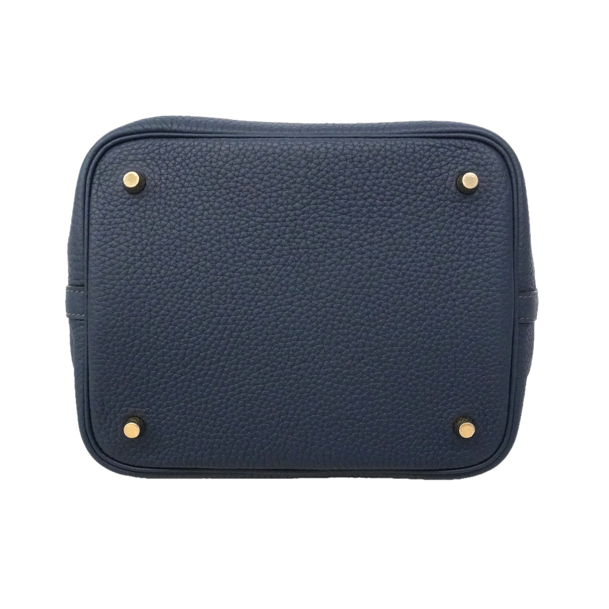 【6id5983】エルメス ハンドバッグ ピコタンロックMM トリヨンクレマンス ブルータイ ゴールド金具 W刻印【中古】レディース