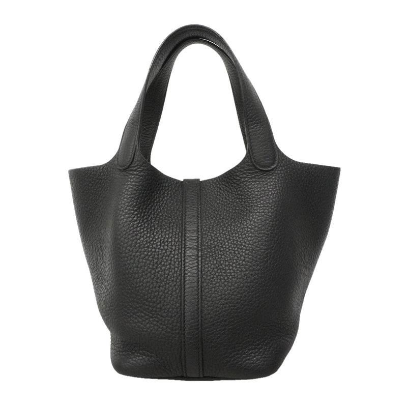 【6id5984】エルメス ハンドバッグ ピコタンロックPM トリヨンクレマンス ブラック シルバー金具 V刻印【中古】レディース