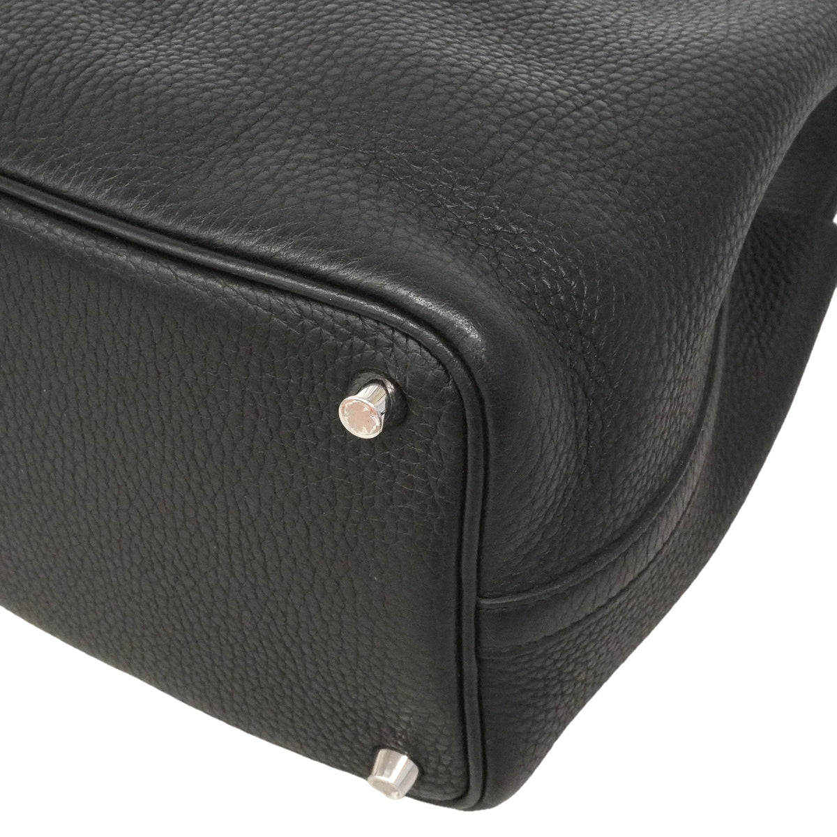 【6id5984】エルメス ハンドバッグ ピコタンロックPM トリヨンクレマンス ブラック シルバー金具 V刻印【中古】レディース