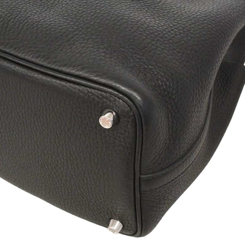 【6id5984】エルメス ハンドバッグ ピコタンロックPM トリヨンクレマンス ブラック シルバー金具 V刻印【中古】レディース