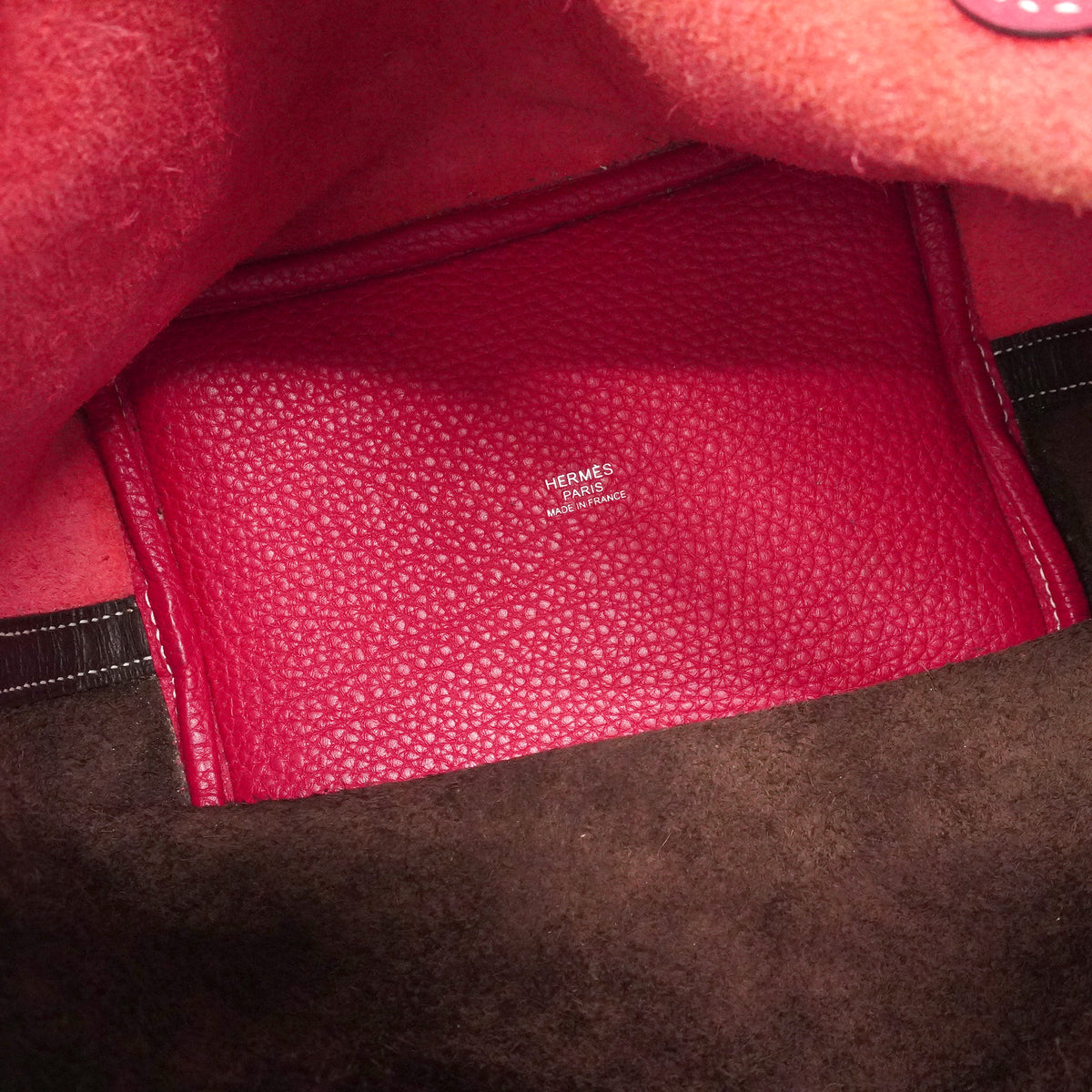【6id5985】エルメス ハンドバッグ ピコタンロックPM トリヨンクレマンス ルージュセリエ/フランボワーズ シルバー金具 Z刻印【中古】レディース