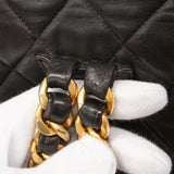 【6id5986】シャネル リュック・デイパック マトラッセ ラムスキン ブラック ゴールド金具【中古】レディース