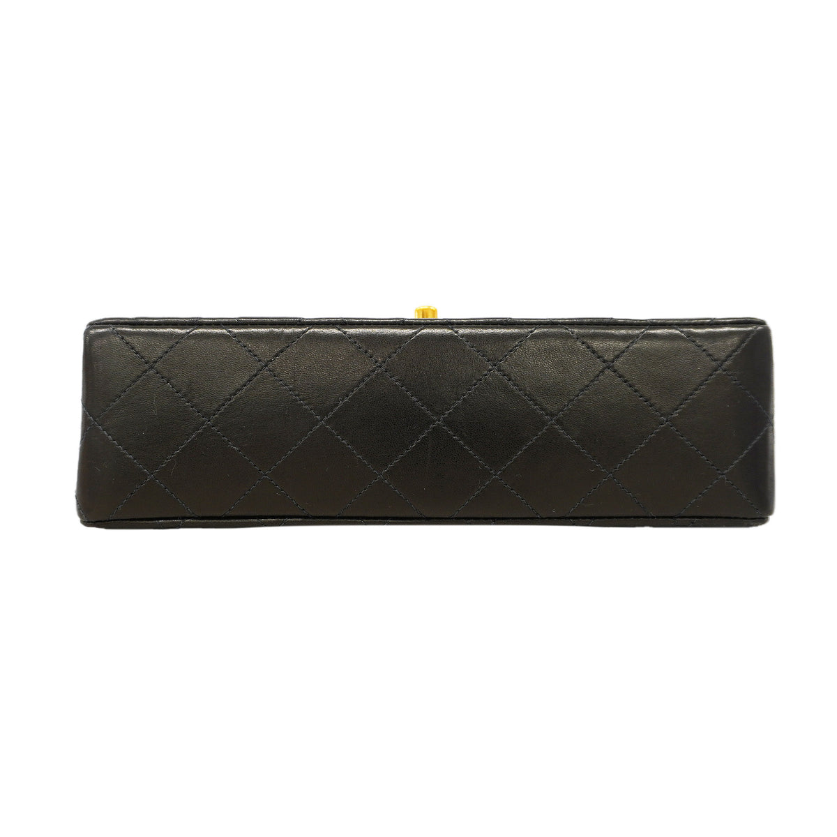 【6id5990】シャネル ショルダーバッグ マトラッセ Wフラップ Wチェーン ラムスキン ブラック ゴールド金具【中古】レディース