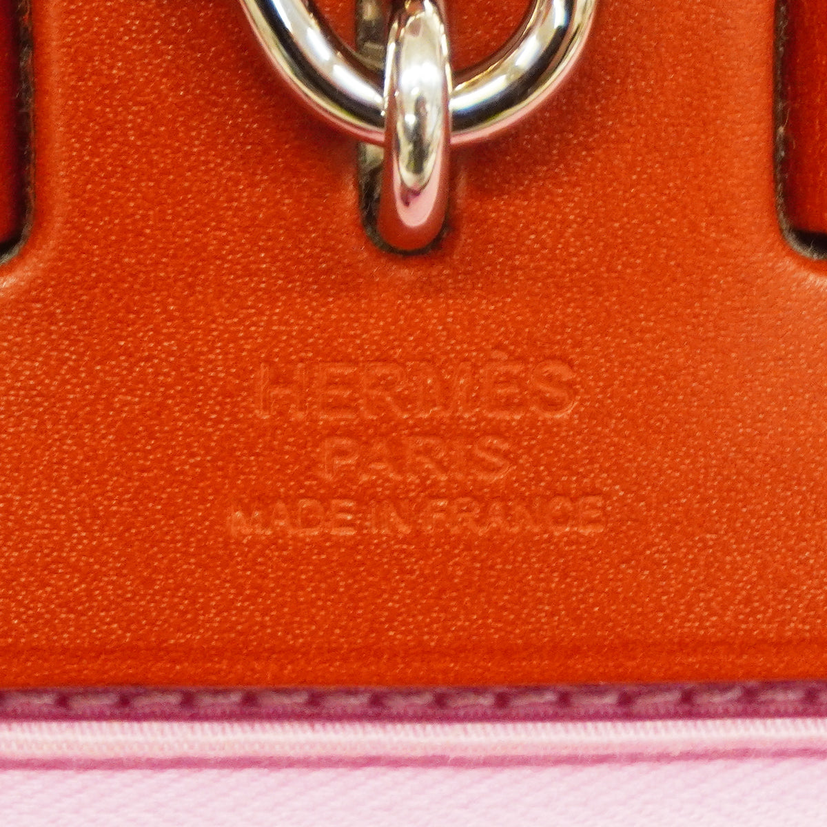 【6id5994】エルメス ハンドバッグ エールバッグジップPM トワルオフィシエ ピンク ブラウン シルバー金具 D刻印 2wayバッグ【中古】レディース