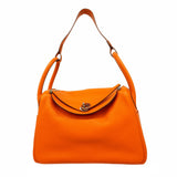 【6id5995】エルメス ハンドバッグ リンディ30 トリヨンクレマンス オレンジ シルバー金具 □P刻印 2wayバッグ【中古】レディース