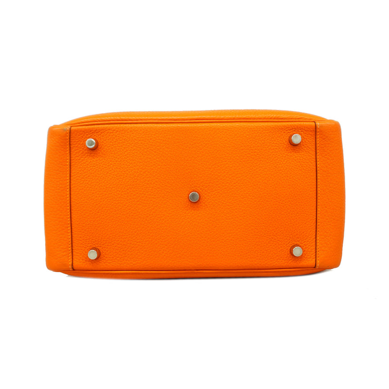 【6id5995】エルメス ハンドバッグ リンディ30 トリヨンクレマンス オレンジ シルバー金具 □P刻印 2wayバッグ【中古】レディース