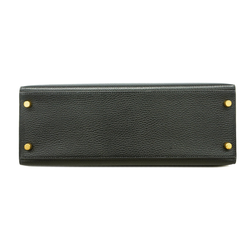 【6id5998】エルメス ハンドバッグ ケリー32 アルデンヌ ブラック ゴールド金具 ○W刻印 2wayバッグ【中古】レディース
