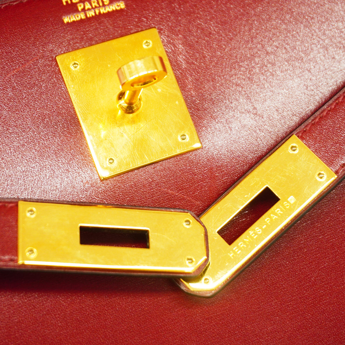 【6id5999】エルメス ハンドバッグ ケリー32 ボックスカーフ ルージュアッシュ ゴールド金具 ○W刻印 2wayバッグ【中古】レディース