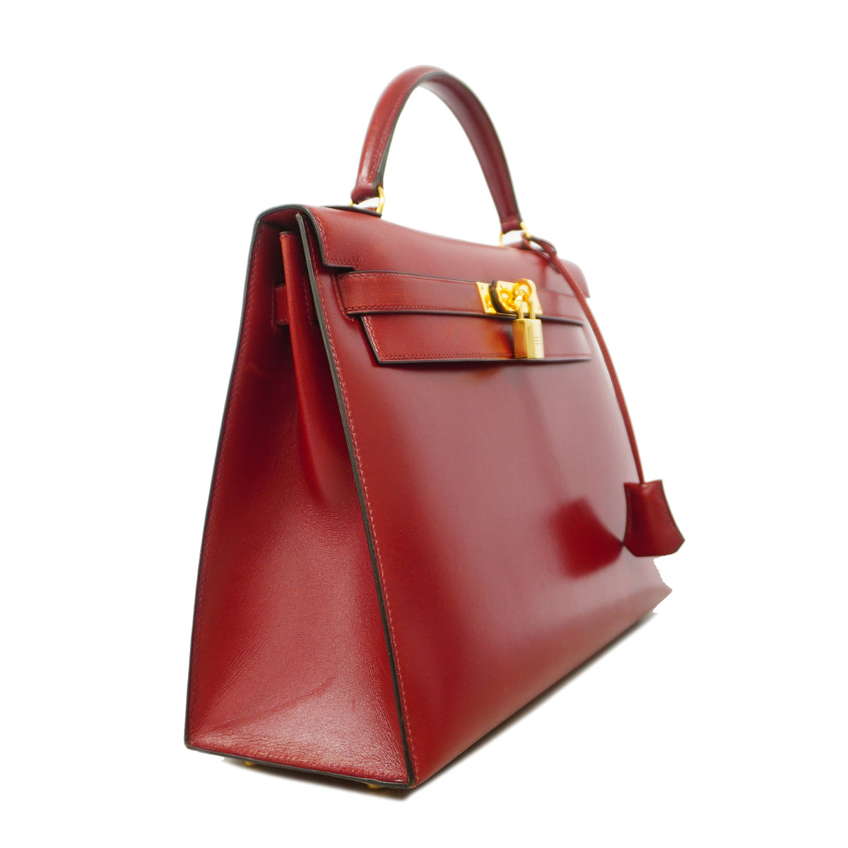 【6id5999】エルメス ハンドバッグ ケリー32 ボックスカーフ ルージュアッシュ ゴールド金具 ○W刻印 2wayバッグ【中古】レディース