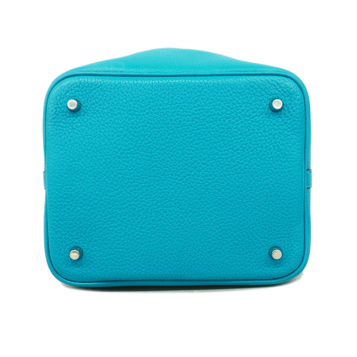 【6id6000】エルメス ハンドバッグ ピコタンロックMM トリヨンクレマンス ターコイズ シルバー金具 □R刻印【中古】レディース