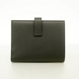 【6id6012】エルメス 財布 ベアンコンパクト ヴォーエプソン ブラック ゴールド金具 K刻印【中古】レディース