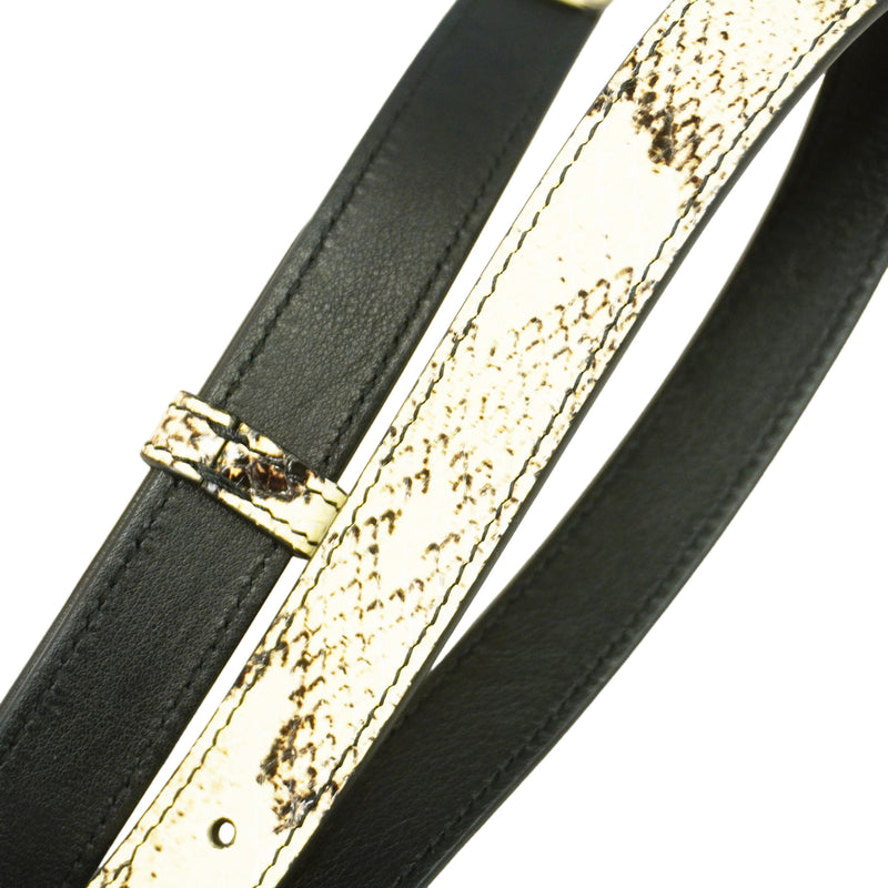 【6id6013】グッチ ハンドバッグ バンブー 679632 パイソン ベージュ ゴールド金具 2wayバッグ【中古】レディース