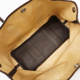 【6id6017-h】エルメス トートバッグ ガーデンパーティPM トワルアッシュ ブラウン ベージュ シルバー金具 □H刻印【中古】レディース