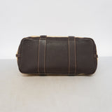 【6id6017-h】エルメス トートバッグ ガーデンパーティPM トワルアッシュ ブラウン ベージュ シルバー金具 □H刻印【中古】レディース