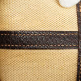 【6id6017-h】エルメス トートバッグ ガーデンパーティPM トワルアッシュ ブラウン ベージュ シルバー金具 □H刻印【中古】レディース