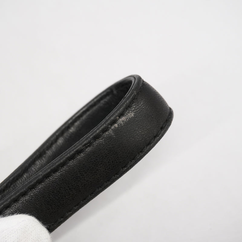 【6id6019-h】シャネル トートバッグ チョコバー ラムスキン ブラック シャンパンゴールド金具【中古】レディース