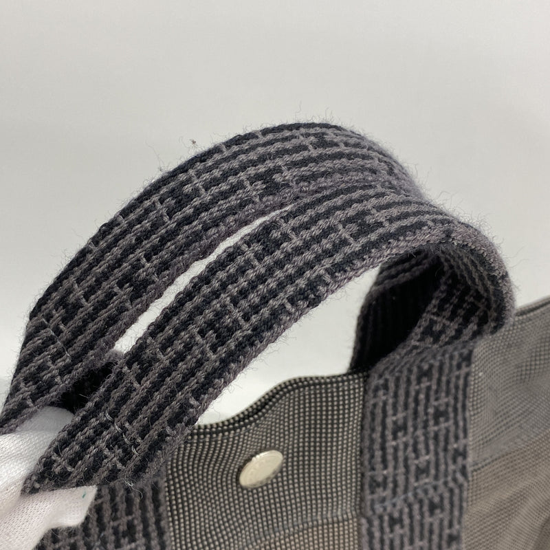【6id6029】エルメス トートバッグ エールラインPM キャンバス グレー シルバー金具【中古】メンズ レディース ユニセックス