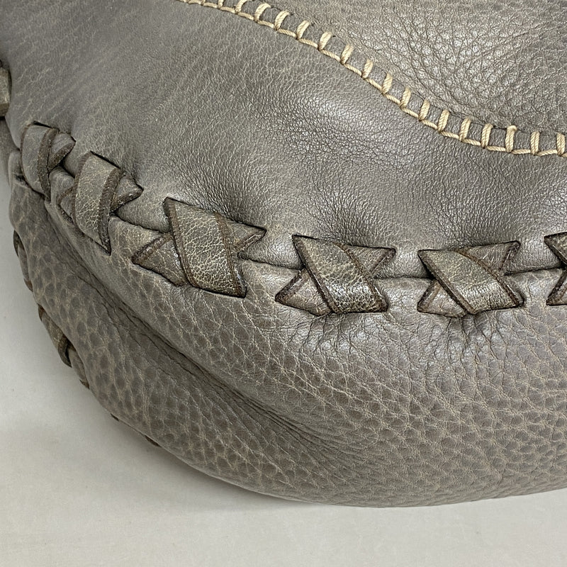 【6id6030】グッチ ショルダーバッグ 218781 レザー グレー シャンパンゴールド金具【中古】レディース