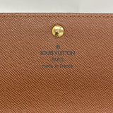 【6id6033】ルイヴィトン 長財布 モノグラム ポシェットポルトモネクレディ M61725 ブラウン【中古】レディース