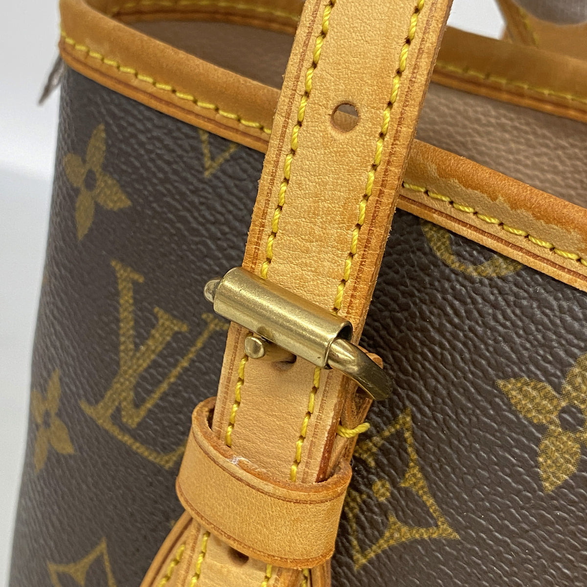 【6id6043】ルイヴィトン トートバッグ モノグラム バケットPM M42238 ブラウン【中古】レディース