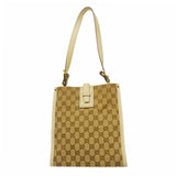 【6id6052】グッチ ショルダーバッグ GGキャンバス 110292 キャンバス ブラウン ベージュ ゴールド金具【中古】レディース
