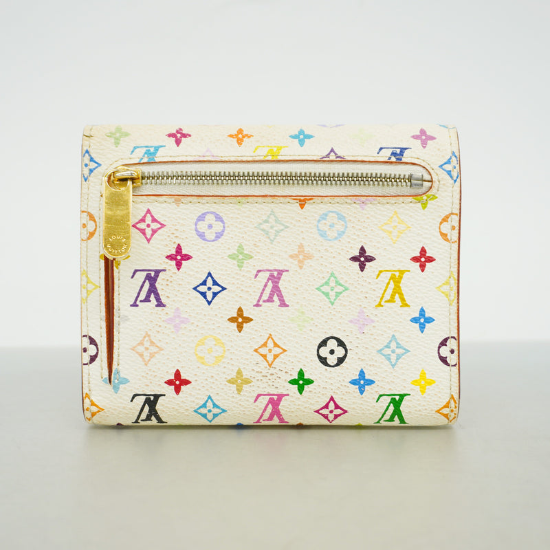 【6id6058】ルイヴィトン 三つ折り財布 モノグラム・マルチカラー ポルトフォイユコアラ M58014 ブロン【中古】レディース